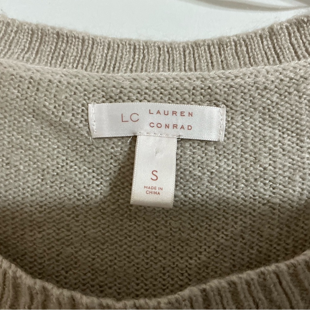 LC Lauren Conrad Light Beige Knit Sweater - Picture 3 of 5